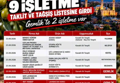 GEMLİK’TE 2 İŞLETME TAKLİT VE TAĞŞİŞ LİSTESİNDE
