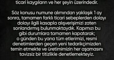HALİL İBRAHİM SOFRASINDAN AÇIKLAMA