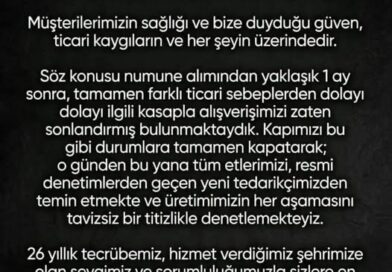 HALİL İBRAHİM SOFRASINDAN AÇIKLAMA