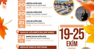 Gemlik Belediyesi Kültürel ve Sosyal Etkinlikler | 19-25 Ekim Haftalık Programı